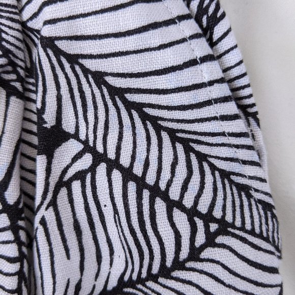 LOFT 100% Linen Leaf Print Skirt - Picture 4 of 9